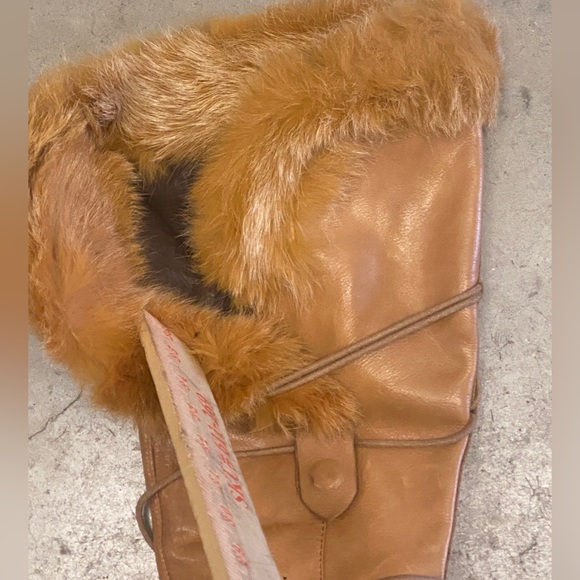 Nine West leather with Rabbit hair fur trim boots. - Picture 17 of 17